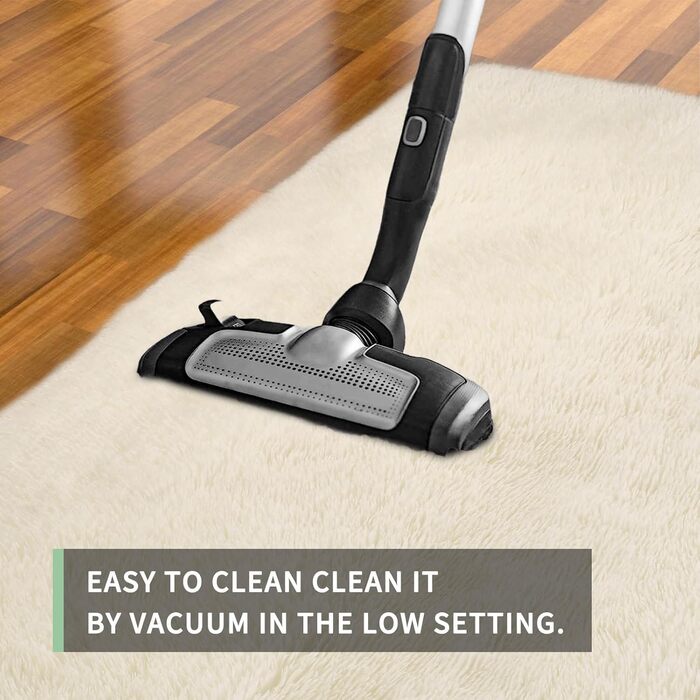 Кремовий килим Sour Lemon 60x120 см: м'який, пухнастий, для вітальні, дитячої, коридору, легко миється, антиковзаюча поверхня