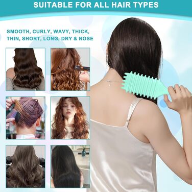 Щітка для кудрявого волосся Lockenbürste - для формування кудрів та об'єму (зелена)