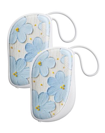 Електричні грілки для рук OCOOPA 2 шт., багаторазові 4000mAh, подарунок на Новий Рік для жінок, 1.5 см, зимові аксесуари, UT5 Sway Wiesengeflüster (Ocoopa x Artist Edition) (Блакитні квіти (Ocoopa x Artist Edition))