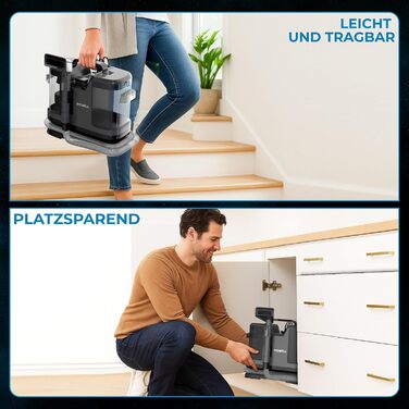 Портативний пилосос для чищення килимів Powell 450W - 13kPA, для килимів, диванів, оббивки, авто