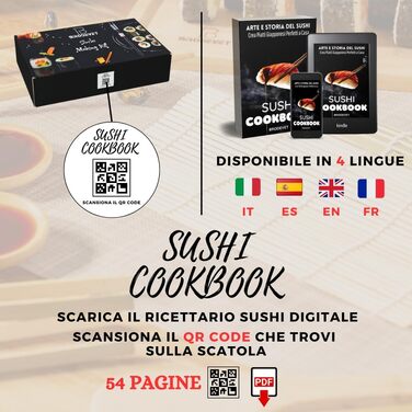 Набір для приготування суші 2025 – 29 предметів: з інструкцією, рецептами, формою для онігірі, бамбуковою килимком, палочками для їжі та соєвим соусом