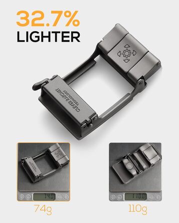 Чоловічий шкіряний ремінь CHAOREN з автоматичною застібкою, 35 мм, без отворів, колір коньяк, розмір 80-90 см