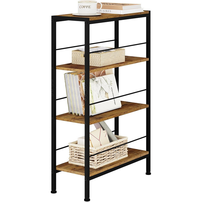 WOLTU 4-Tier Corner Shelf - White Oak & White Finish
