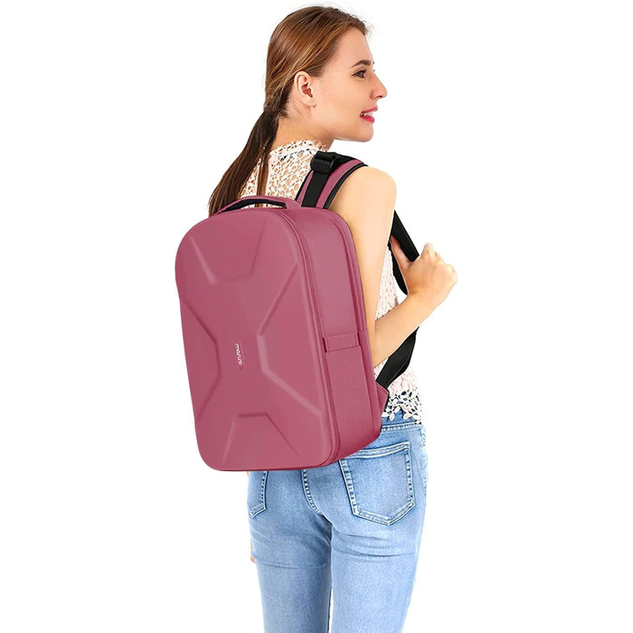 MOSISO Рюкзак для камери, DSLR/SLR/беззеркальна фототехніка, 15-16 дюймів, водонепроникний, з відділенням для штатива та ноутбука, сумісний з Canon/Nikon/Sony, (Пилно-рожевий)