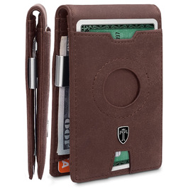 Гаманець Travando Rio Vintage Brown для чоловіків, RFID захист, мінімалістичний, тонкий, у подарунковій коробці