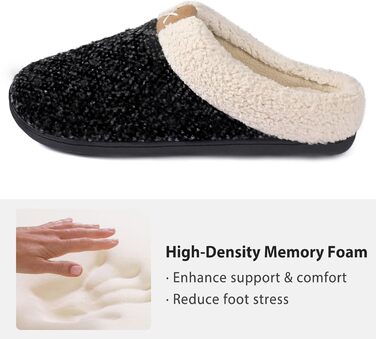 Чоловічі тапочки ULTRAIDEAS з плюшем, теплі зимові тапочки з ворсистим підкладкою, зручні тапочки з піною Memory Foam, антиковзка гумова підошва, для дому та вулиці, розмір 42/43 EU, темно-сірий