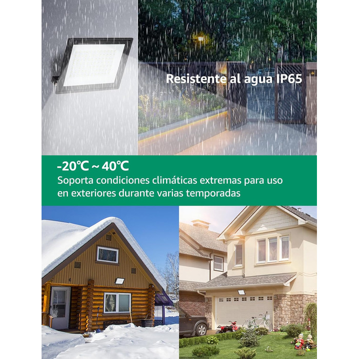 Aigostar LED Flood Light Outdoor Indoor 100W 8700LM Cool White 6500K LED Spotlight Projector IP65 Waterproof LED Outdoor Floodlight for Bright Garden Garage Sports Field Yard Floodlight (70W, 2 pcs)