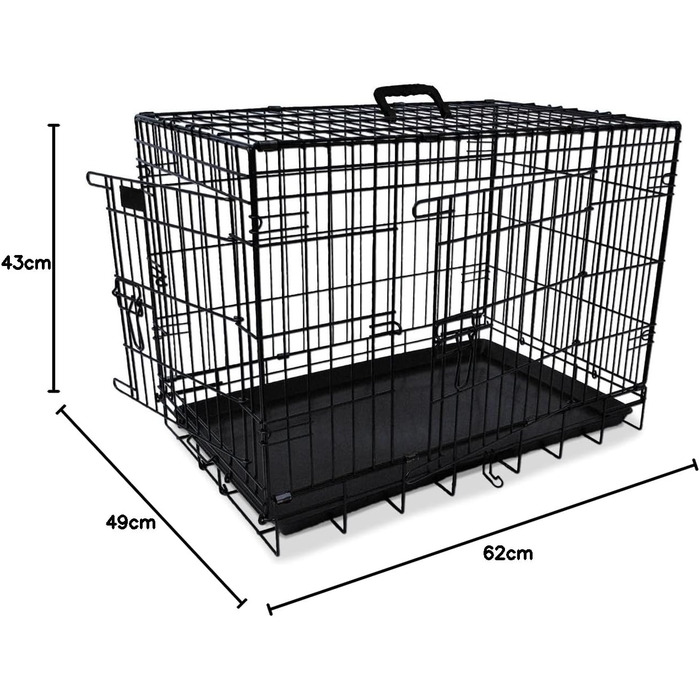 Переносна переносна клітка для собак Nobby 62315, чорна, 62 x 43 x 49 см