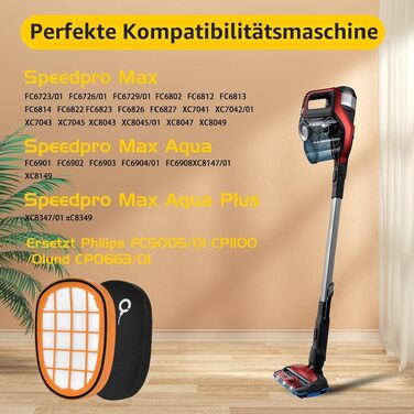 Набір фільтрів для акумуляторного пилососа Philips SpeedPro Max Aqua, 6 шт.