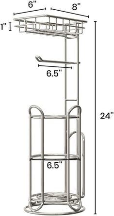 Тримач туалетного паперу TreeLen Mega Roll з нержавіючої сталі, тримач серветок та журналів, хромований, на 4 рулони