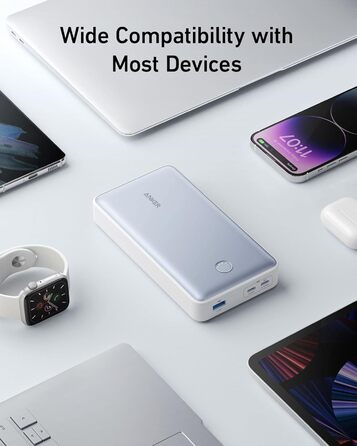 Powerbank Anker 537 PowerCore 24K: 24000mAh, 65W, для ноутбуків та мобільних пристроїв