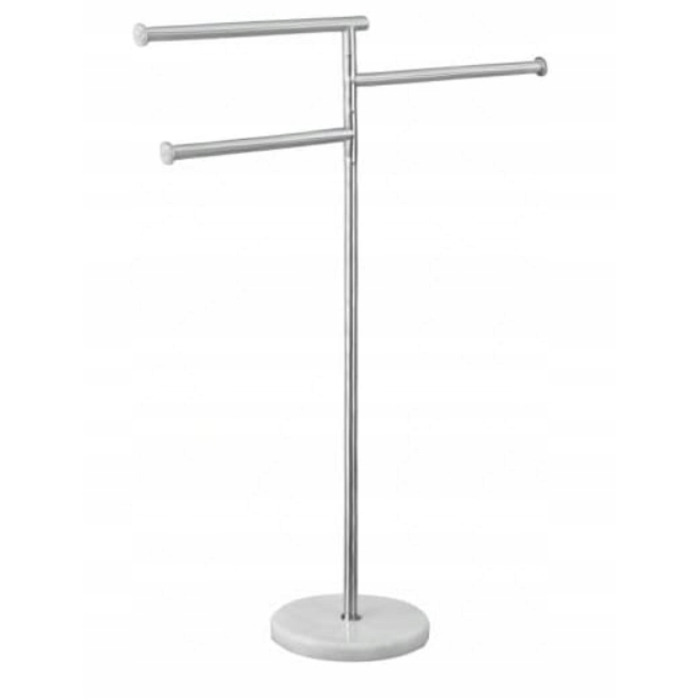 Підлоговий вішак для рушників у ванну кімнату з мармуровою основою, 102 см