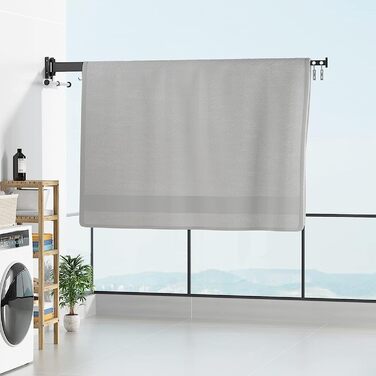 Настінна сушилка для білизни Honeyhouse Einziehbar - розкладна, поворотна, з кріпленням до стіни. Чорний колір