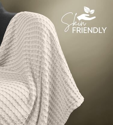 Плед Baumwoll Waffeldecke Utopia Bedding: бавовна, вафельна тканина, 152x127 см, хакі