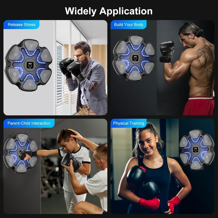 Музична боксівська машина Sunshine Smile Liteboxer: тренування на стіні з Bluetooth та регулюванням швидкості