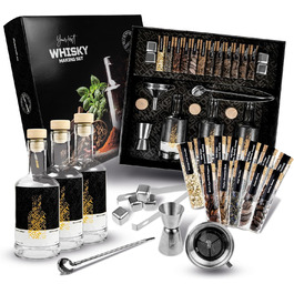 Набір для самостійного приготування віскі DIBYS: 12 натуральних інгредієнтів та аксесуари | Набір для приготування спецій до віскі | Подарунковий набір для поціновувачів віскі | Віскі-конструктор з 4 рецептами