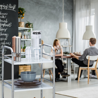 Relaxdays Serving Trolley Metal with 3 Shelves