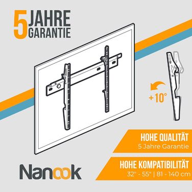 Настінне кріплення для телевізора Nanook Flat/Tilt 32-55