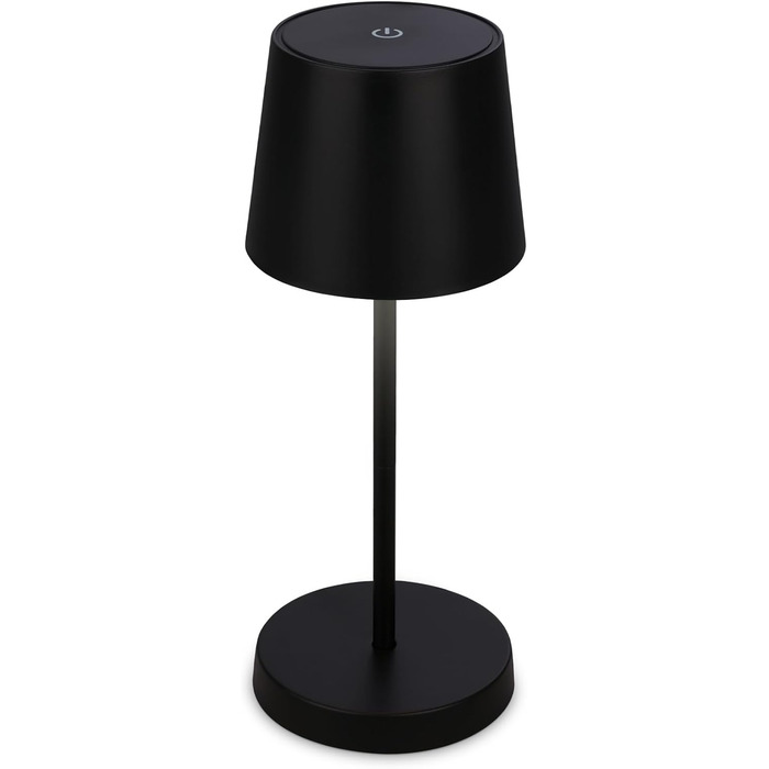 LED лампа BRILONER настільна бездротова, диммирувана торшер, USB-C, для дому та кемпінгу, Ø105x260 мм, чорна
