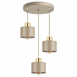 Підвісна LED-лампа LEDLUX, стельовий світильник БЕЖЕВИЙ, 3 цоколі E27