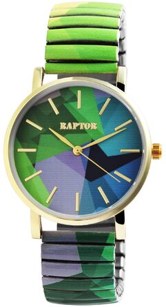 Жіночий наручний годинник Raptor Colorful Edition — яскравий багатоколірний дизайн, розтяжний ремінець, стильний аксесуар для жінок та літніх людей