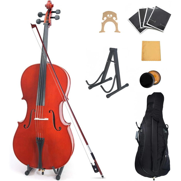 Скрипка Cello 4/4 – повний комплект для початківців та професіоналів. Включає футляр, смичок, каніфоль, струни, тюнер та каподастр. Ідеально підходить для дітей, дорослих та музичних шкіл.