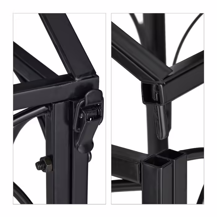 Relaxdays Metal Flower Shelf with Roof