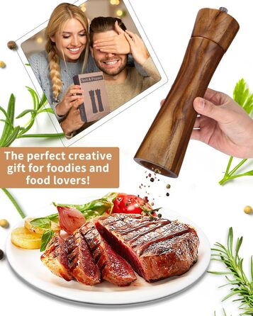 Набір з 2 мельниць для солі та перцю Peugeot з керамічним жорном, 21.5 см, масивне дерево