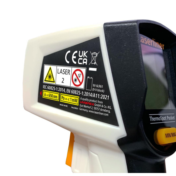 Лазерний інфрачервоний термометр Laserliner ThermoSpot Pocket -38°C до 365°C, цифровий, з лазерною точкою, Auto-Hold, MAX-дисплей