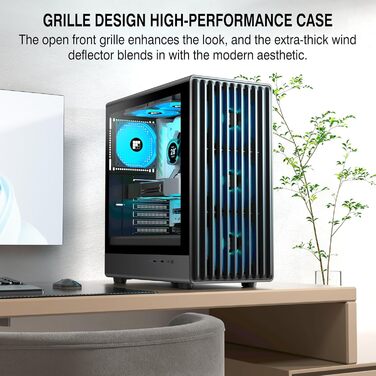 Корпус для ПК FOIFKIN K6: ігровий Mid-Tower з 6 PWM ARGB вентиляторами (3x140mm + 3x120mm) та Type-C (Чорний)