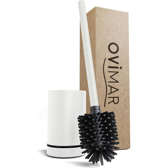 Набір для чищення унітазу з нержавіючої сталі з силіконовою щіткою | Без кріплення до стіни | Змінний насаджувач | З піддоном для крапель