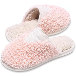 Тапочки жіночі зимові, чоловічі, з плюшу, теплі, м'які, зручні, з антиковзким покриттям, з пам'яті ефекту, 37.5/38.5 EU, рожеві