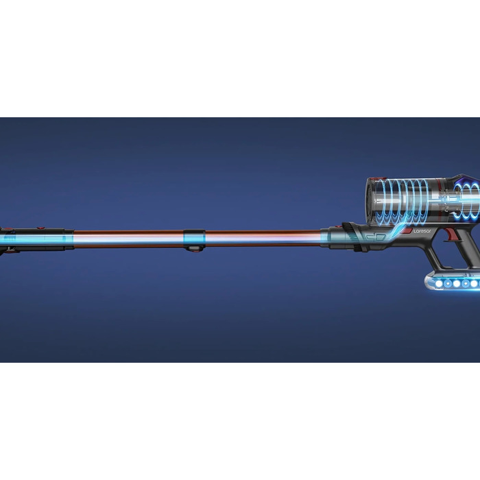 Вертикальний акумуляторний пилосос Laresar 500 Вт, HEPA-фільтр, 1,5 л, багатоколірний