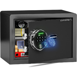Сейф з відбитком пальця з LED-підсвічуванням – біометричний сейф з тихою системою відкривання, підсвічуванням клавіатури, з нержавіючої сталі, анти-злодійський