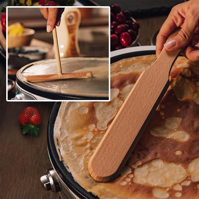 Електрична млинниця Cecotec Crepe Fun CrepeStone Twin 1200 Вт, антипригарна поверхня з екологічного каменю, реверсивна пластина для приготування млинців або 4 оладок