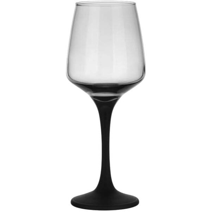 6 келихів для вина Sendez 360 мл: червоне, біле, універсальне. Келихи для вина з чорним ніжкою