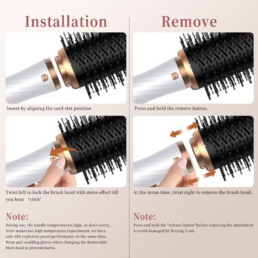 Air Styler 6 в 1: Набір для укладки волосся з фен-щіткою, дифузором та плойкою, для створення об'єму, локонів та випрямлення (сірий)