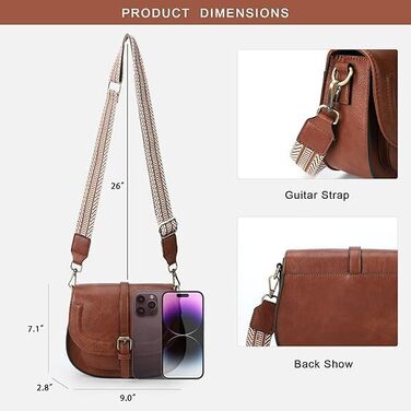 Сумка жіноча AFKOMST через плече, блакитна, з регульованим ремінцем, PU шкіра