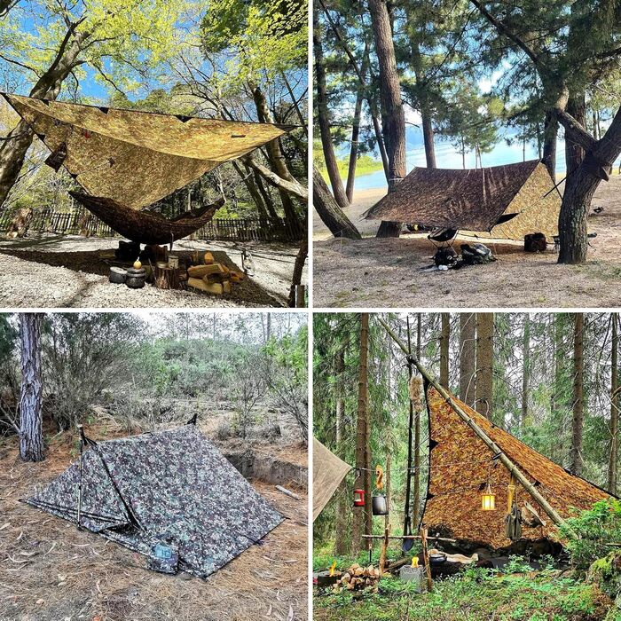 Тент DD Tarp 3x3 MC – легкий камуфляжний тент для гамака, кемпінгу та сольного відпочинку на природі