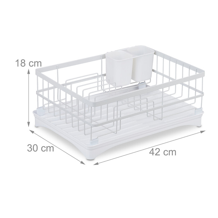 Relaxdays Dish Drainer with Automatic Drainage