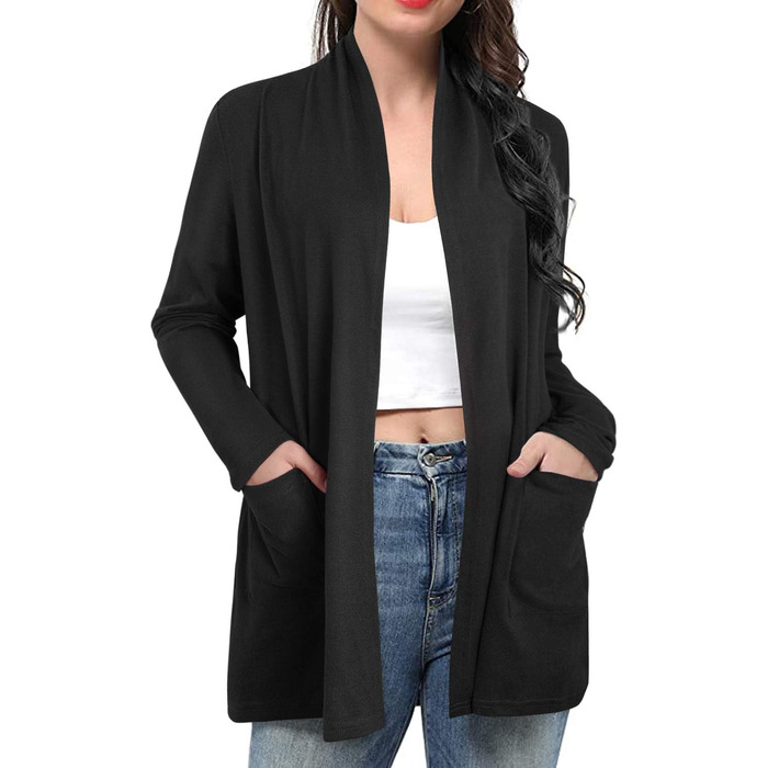 Жакет VOTEPRETTY жіночий, в'язаний кардиган, чорний, розмір S