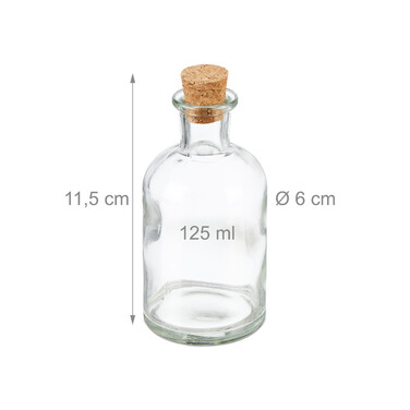 Relaxdays Decorative Glass Set with Cork Stoppers
