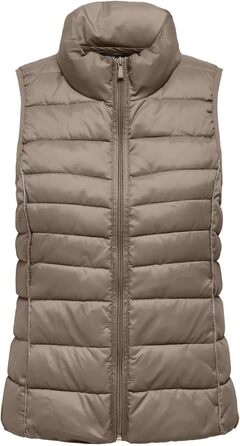 Жіночий жилет ONLY Onlnewclaire з акцентованим кантом, кольори ялина/деталь: кантовий тон в тон (L, Fossil/деталь: кантовий тон в тон)