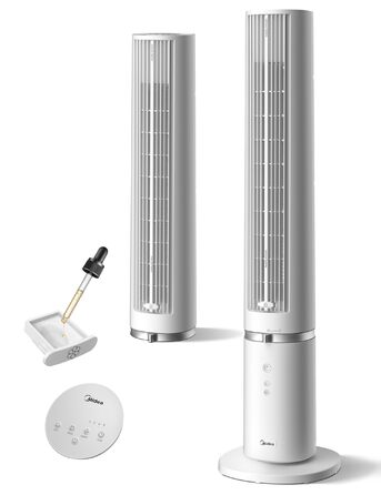 Турбовентилятор Midea MTF25FRG 40 дюймів – тихий, потужний, з дистанційним керуванням, для дому та спальні