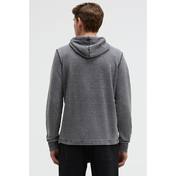 Чоловічий легкий худі Camp David з ефектом вигорання та малюнком, колір чорний, розмір XL