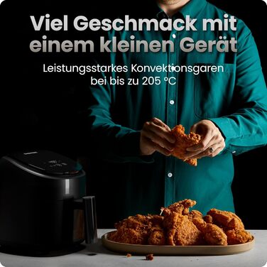 Фритюрниця Chefman 2L: компактна та зручна, з антипригарним кошиком та цифровим таймером – чорна