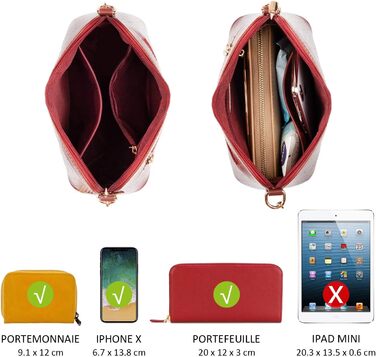 Сумка крос-боді David Jones жіноча зі штучної шкіри (екошкіра) червона з ланцюжком. Вечірня, повсякденна сумка-клатч на блискавці. Елегантний дизайн.