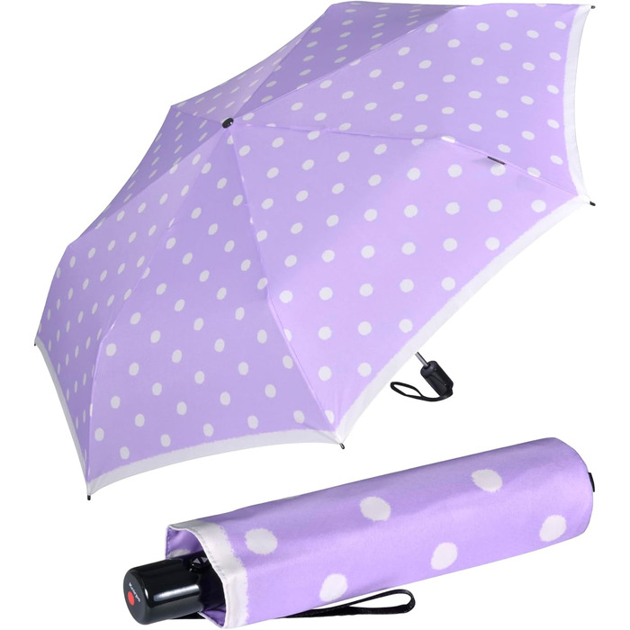 Сонцезахисний парасолька Knirps Duomatic Slim Renature Green (Dot Art Lavender)