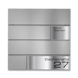 Поштова скринька Metzler G антрацит RAL 7016, з гравіюванням та табличкою з нержавіючої сталі, настінна, 37x37x10.5 см