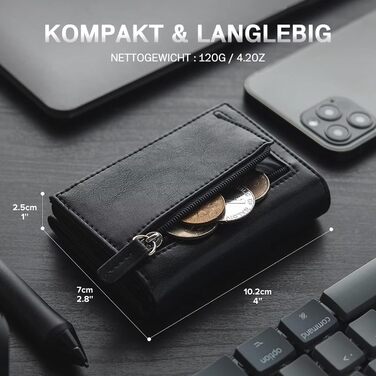 Чохол для паспорта IceReco з натуральної шкіри: гаманець-картхолдер для чоловіків з RFID захистом (чорний)